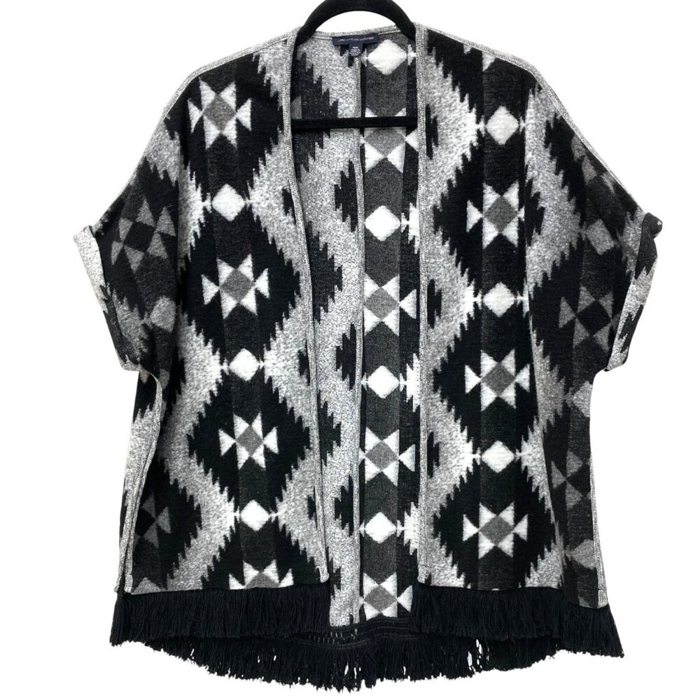 American Eagle Open Cardigan Wrap, Size Medium, Southwestern Aztec Geometric